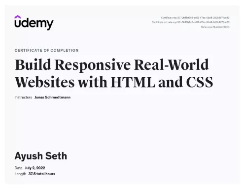 Advanced Frontend Development using HTML/CSS.