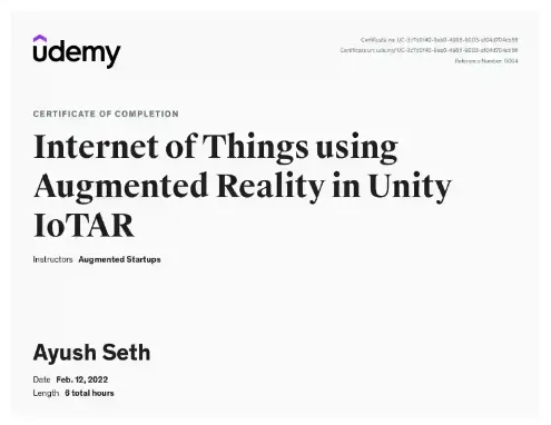 Internet of Things using Augmented Reality.