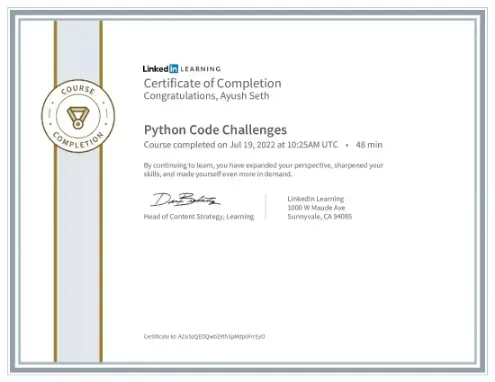 Python Code Challenges.