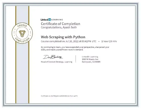 Web Scrapping with Python.