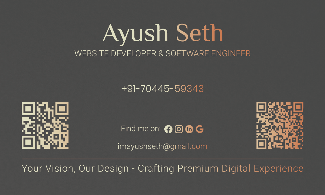 business card design back