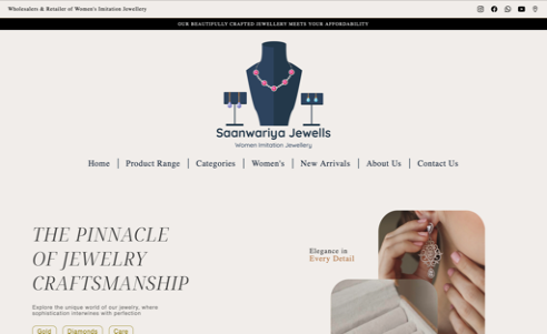 Saanwariya Jewells Website